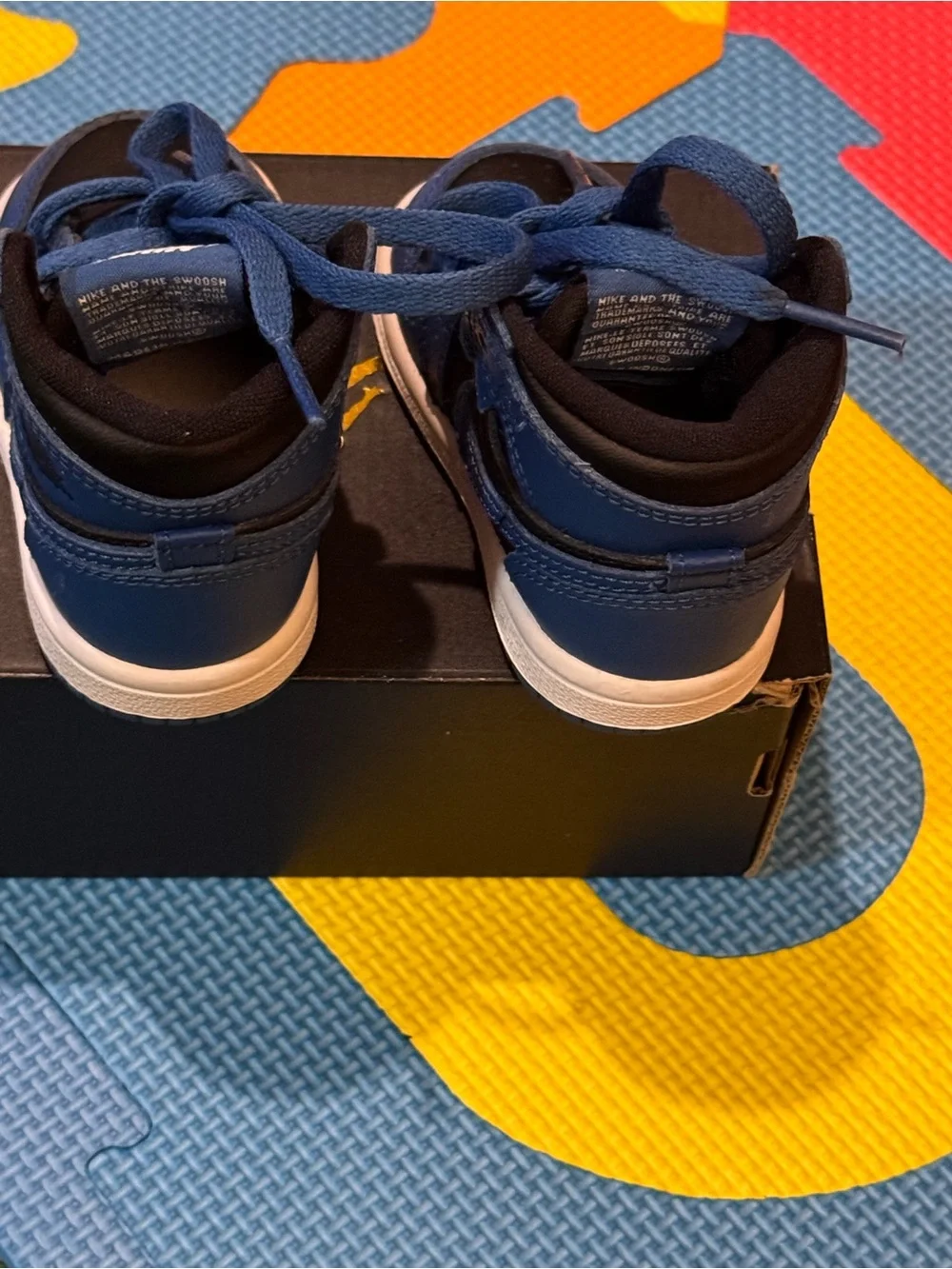 Nike Toddler Blue and Black High-Top Sneakers Excellent Condition